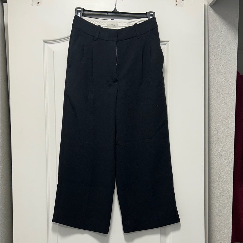 Wilfred Classic Black Wide-Leg Pants
